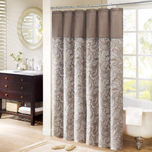Load image into Gallery viewer, Madison Park Aubrey Polyester Jacquard Shower Curtain -72X72" MP70-224 By Olliix