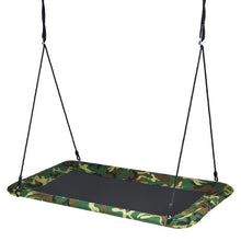 Load image into Gallery viewer, 60 Inches Platform Tree Swing Outdoor with 2 Hanging Straps-Camouflage