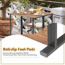 Load image into Gallery viewer, Acacia Wood Patio Folding Dining Table Storage Shelves