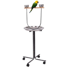 Load image into Gallery viewer, 51 Inch Bird Parrot Play Stand Perch with Pan Feeding Cups