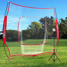 Load image into Gallery viewer, Portable Practice Net Kit with 3 Carrying Bags -Red