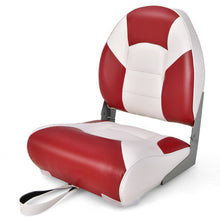 Load image into Gallery viewer, Low Back Boat Seat Folding Fishing chair with Thickened High-density Sponge Padding-Red