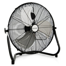 Load image into Gallery viewer, 20 Inch High Velocity Floor Fan with 3 Wind Speeds-Black