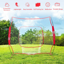 Load image into Gallery viewer, Portable Practice Net Kit with 3 Carrying Bags -Red