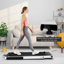 Load image into Gallery viewer, 2 in 1 Folding Treadmill with Bluetooth Speaker Remote Control-White