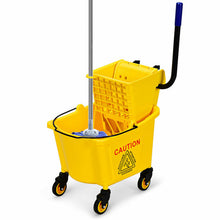 Load image into Gallery viewer, 26 Quart Side Press Wringer Commercial Mop Bucket