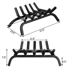 Load image into Gallery viewer, 21" Iron Fireplace Log Grate Firewood Burning Rack
