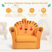 Load image into Gallery viewer, Kids Armrest Lion Upholstered Sofa