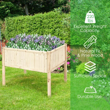Load image into Gallery viewer, Elevated Wood Planter Box with Fir and Pine Wood Frame