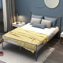 Load image into Gallery viewer, 77.5" x 55.5" x 35.0" 10 Legs Full Size Metal Bed Frame-Silver