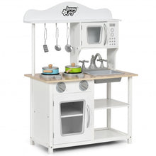 Load image into Gallery viewer, Wooden Pretend Play Kitchen Set for Kids with Accessories and Sink