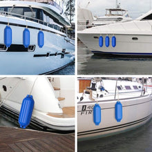 Load image into Gallery viewer, 4 Ribbed Marine 8.5" x 27" Boat Fender Vinyl Bumper-Blue