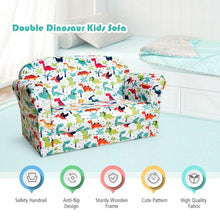 Load image into Gallery viewer, Double Kids Dinosaur Sofa Children Armrest Couch