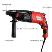 Load image into Gallery viewer, 1/2" Electric Rotary Hammer Drill with Bits & Case