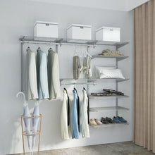 Load image into Gallery viewer, Custom Closet Organizer Kit 4 to 6 ft Wall-Mounted Closet System with Hang Rod