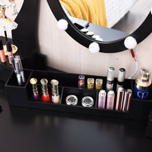 Load image into Gallery viewer, Touch Switch Makeup Dressing Vanity Table Set with 10 Light Bulbs-Black
