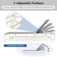 Load image into Gallery viewer, Patio Adjustable Reclining Chair Lounge Chair Chaise for Garden Deck Wheel