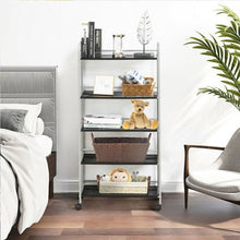 Load image into Gallery viewer, 5 Tiers Shelving Display Rack Rolling Cart