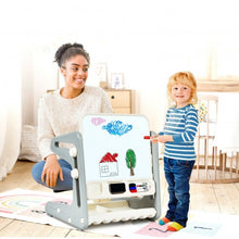 Load image into Gallery viewer, 2 in 1 Kids Easel Table and Chair Set with Adjustable Art Painting Board