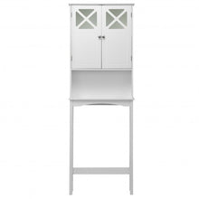 Load image into Gallery viewer, 2-door Over The Toilet Bathroom Storage Cabinet with Adjustable Shelf
