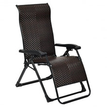 Load image into Gallery viewer, 2PCS Patio Rattan Zero Gravity Lounge Chair