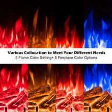 Load image into Gallery viewer, 26" 750W-1500W Fireplace Electric Embedded