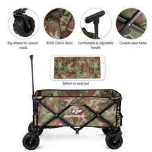 Load image into Gallery viewer, Collapsible Outdoor Utility Garden Trolley Folding Wagon-Camouflage