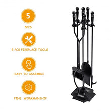 Load image into Gallery viewer, 31" 5 pcs Hearth Fireplace Fire Tools Set