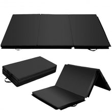 Load image into Gallery viewer, 6' x 4' Tri-Fold Gymnastics Mat Thick Folding Panel-Black