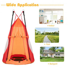 Load image into Gallery viewer, Kids Hanging Chair Swing Tent Set-Orange