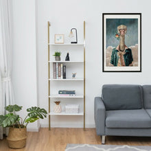 Load image into Gallery viewer, 5-Tier Metal Frame Ladder Shelf -Golden