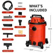 Load image into Gallery viewer, 3 in 1 6.6 Gallon 4.8 Peak HP Wet Dry Vacuum Cleaner with Blower-Red