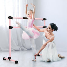 Load image into Gallery viewer, 4 ft Portable Ballet Freestanding Adjustable Double Dance Bar-Pink
