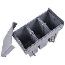 Load image into Gallery viewer, 8 gal 3 Compartment Pull Out Recycling Waste Bin