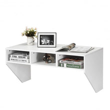 Load image into Gallery viewer, Wall Mounted Floating Computer Table Desk Storage Shelf-White