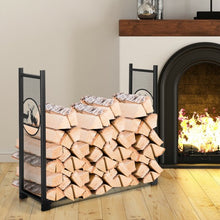 Load image into Gallery viewer, 4ft Heavy Duty Firewood Log Rack for Fireplace Stove Fire Pit