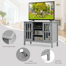 Load image into Gallery viewer, Wooden TV Stand Console Cabinet for 50" TV-Gray