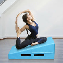 Load image into Gallery viewer, Incline Gymnastics Mat Wedge Ramp Gym Tumbling Exercise Mat-Blue