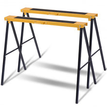 Load image into Gallery viewer, 2 Pack Heavy Duty Sawhorse with Steel Folding Legs