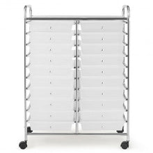 Load image into Gallery viewer, 20 Drawers Storage Rolling Cart Studio Organizer-Clear