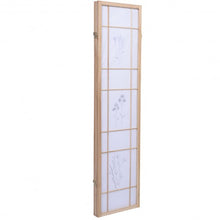Load image into Gallery viewer, 3 Panels Printing Flower Solid Wood Room Screen-Natrual