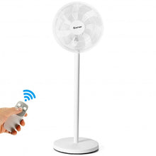 Load image into Gallery viewer, 16" Oscillating Pedestal 3-Speed Adjustable Height Fan with Remote Control-White