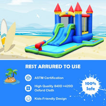 Load image into Gallery viewer, Inflatable Bounce House Castle Water Slide with Climbing Wall