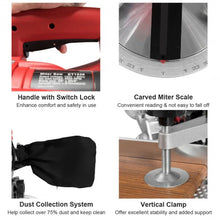 Load image into Gallery viewer, 8" Single Bevel Sliding Glide 5500RPM Compound Miter Saw