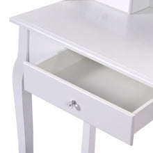 Load image into Gallery viewer, White Vanity Makeup Dressing Table with Mirror + 3 Drawers