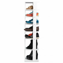Load image into Gallery viewer, Wooden Shoes Storage Stand 7 Tiers Shoe Rack Organizer Multi-shoe Rack Shoebo