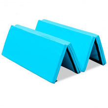 Load image into Gallery viewer, 4' x 6' x 2" PU Thick Folding Panel Exercise Gymnastics Mat-Blue