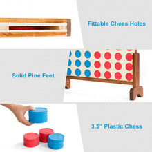 Load image into Gallery viewer, Wooden 4 in a Row Game Toy For Adults Kids with Carrying bag-Natural