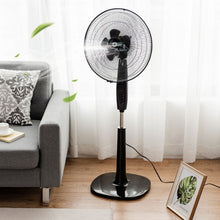 Load image into Gallery viewer, Fantask 16" 3 Speed Double Blades Oscillating Pedestal Fan-Black