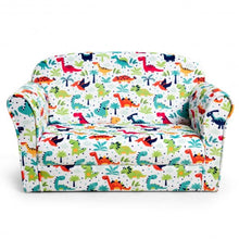 Load image into Gallery viewer, Double Kids Dinosaur Sofa Children Armrest Couch
